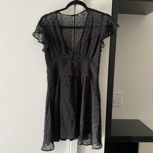 NWOT Zara Black Swiss Dot Jumpsuit